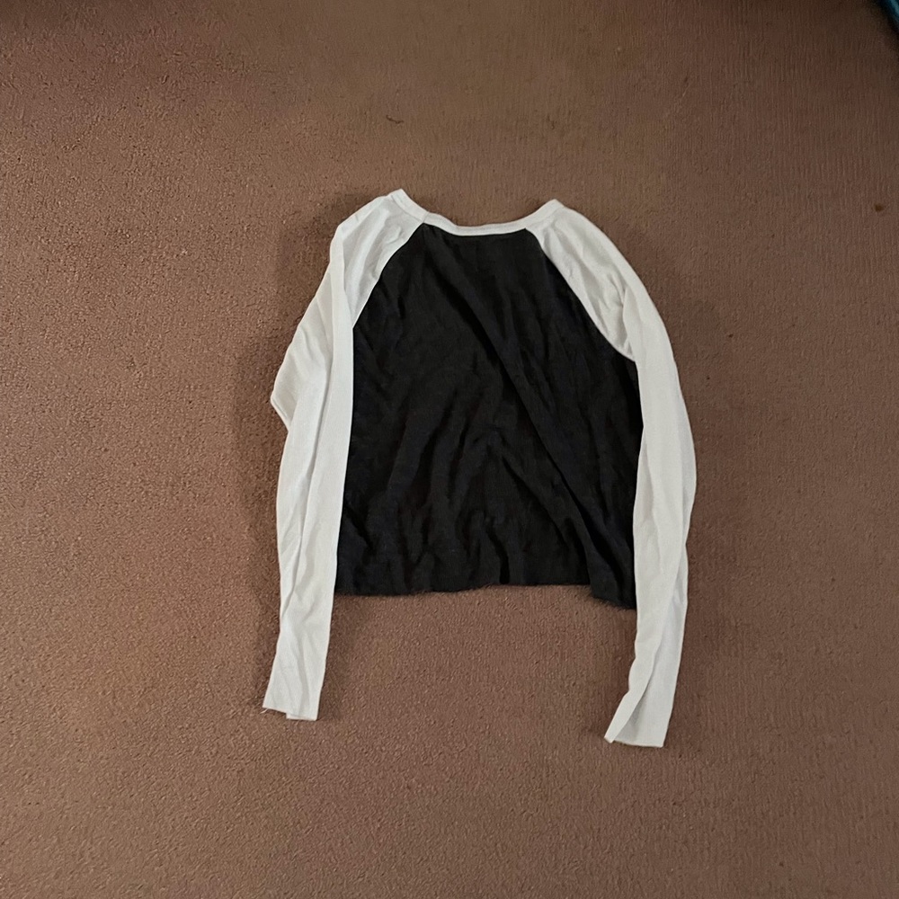 Gray and white long sleeve
